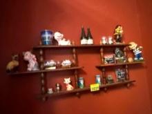 wooden holder, with wall decor