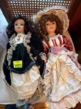 2 porcelain dolls