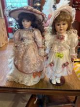 2 porcelain dolls