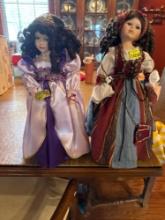 2 porcelain dolls
