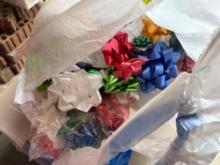wrapping paper and christmas bows