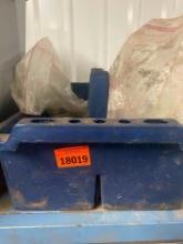Carry tote with Sharkbites, plumbing fittings, nails, screws, handsaw blade, tape and more