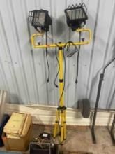 Halogen lights on stand