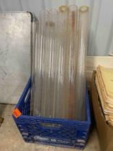 Milk crate with glass tubes *BUYER IS RESPONSIBLE FOR LOADING*