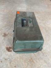 Empty green toolbox