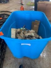 Toilet fill valve, straps of some sort, Plastic Flatware sets, air filter, hammer and much more