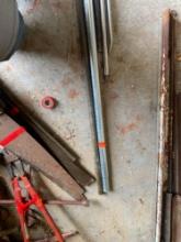 metal poles and pry bar