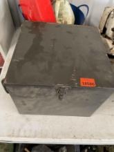 Metal box with drawers and misc Hardware