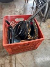 Tripod stand, baseball glove,bowlng ball, break pads and more