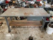 Metal shop bench