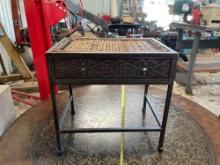 Wicker top small table