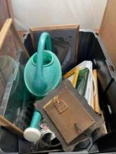 Tote with frames and flower water can and more