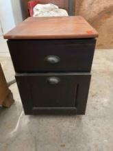 Rolling small 2 drawer cabinet