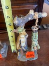 Deer and hunter figurine