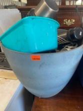 Flower pot with thermos, plug end, solder, Coffee mugs, locks, nuts & bolts, flag