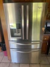 Whirlpoolfridge with ice and water in door Currently plugged in and working *BUYER IS RESPONSIBLE