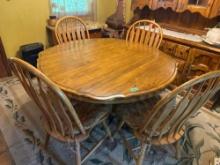 Dining room table with four chairs, 4 inches in diameter Bring Help to move