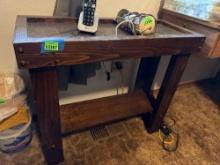 wooden side table only items not included