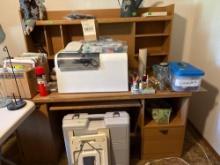 Desk Desk only 591/2wide x 301/2 deep x 271/2 talc 53 with attached shelf