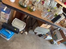 Wood tone, long folding table
