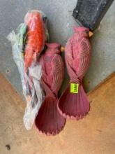 Bird decor on back porch