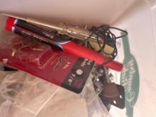 Plastic bucket, full of nuts, screws, cupcakes, panel, nails, soldering coil, plastic container full