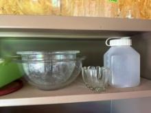 glass bowls and containers