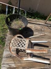 flower pot and chair