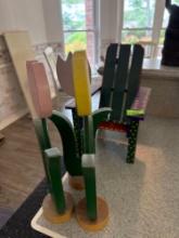 Chair and tulip decor