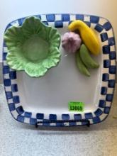 Veggie and dip plate
