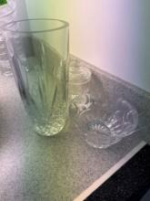 Crystal vase and Crystal candy dishes