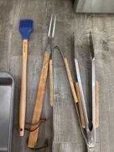 bread pan, and cooking utensils