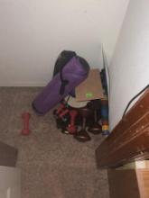 Yoga mat and hand weights and more