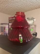 Glass Christmas tree candy dish