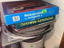 Serving trays and cook books