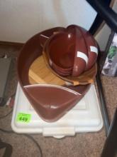 Football serving dishes