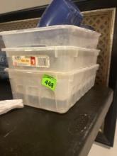 Plastic totes and hair dryer