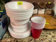 Styrofoam plates and bowls