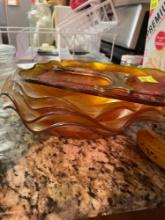 Glass serving dishes