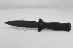 Camillus USA Boot knife. Double edged with 4.5 inch blade. Synthetic handle. Leather boot clip.