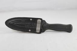 Camillus USA Boot knife. Double edged with 4.5 inch blade. Synthetic handle. Leather boot clip.
