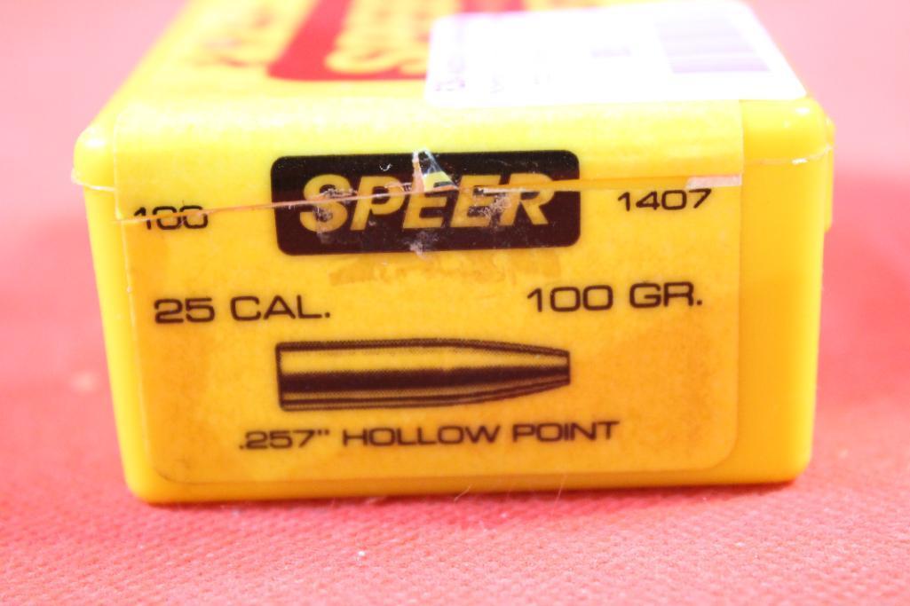 Speer box of 25 cal HP. Count 84.