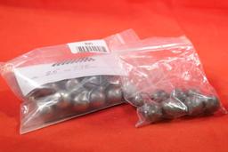 Two bags of .735 lead round balls. count 33.