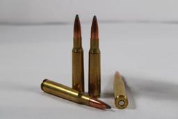 Two plastic ammo boxes of Conley Precision Cartridge Company 7MM X 57 Mauser Ammo, 160 gr Nosler