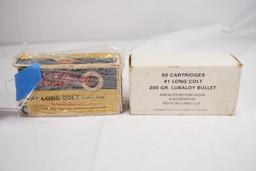 Two boxes of Western 41 Long Colt 200 gr Lubaloy new old stock, 100 count