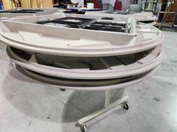 Three 60" round folding tables. Used in good condition.