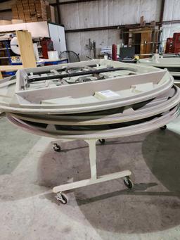 Three 60" round folding tables. Used in good condition.