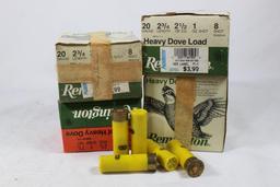 Four boxes of Remington 20 ga. One #71/2 and 3 #8. Count 100.