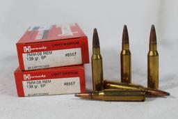 Two boxes of Hornady 7mm-08 Rem 139 gr SP. Count 40.