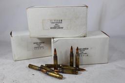 Three boxes of SouthWest Ammo 5.56 x 45 NATO. 77 gr JHP. Count 150.